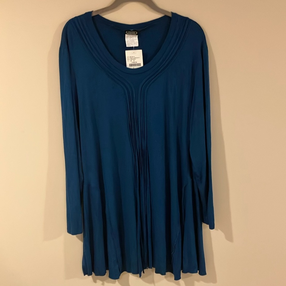 NWT Chic Teal Women's Tunic Top